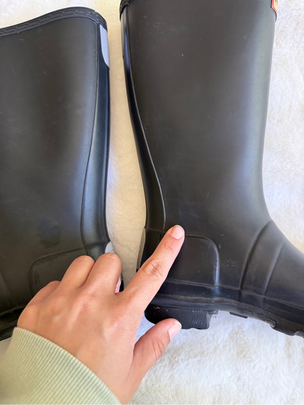 Hunter Boots Black Tall Girl’s Size 3 - Picture 8 of 14